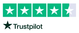 4.5 stars on Trustpilot